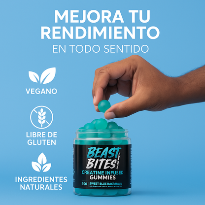 BEAST BITES™: Creatina en gomita para mejorar tu rendimiento [150 unidades]