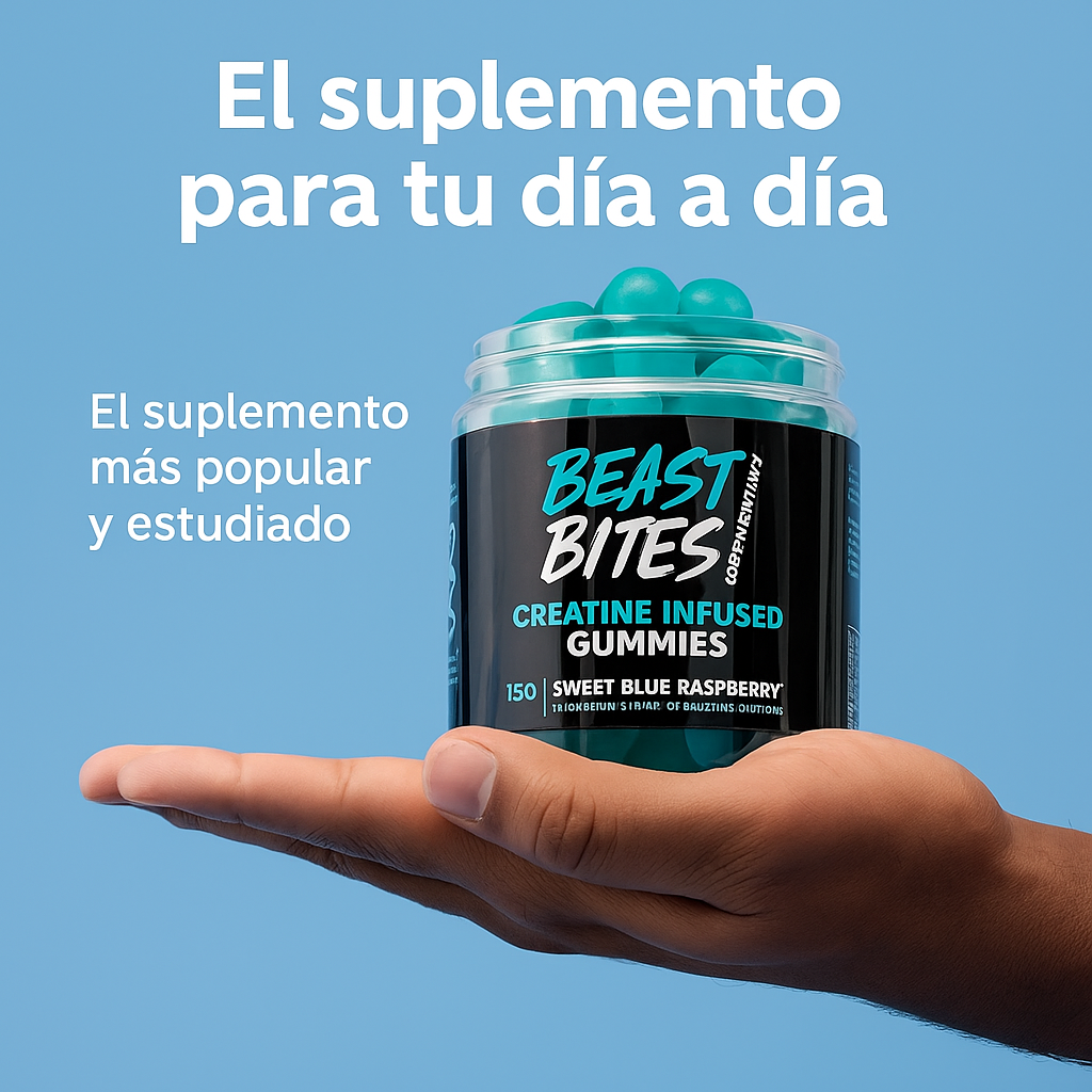BEAST BITES™: Creatina en gomita para mejorar tu rendimiento [150 unidades]