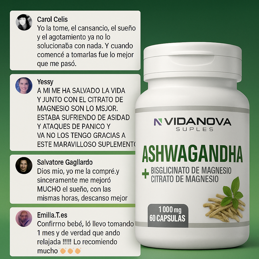 Ashwagandha [con Citrato de Magnesio]  60 cápsulas de 1.000 Mg